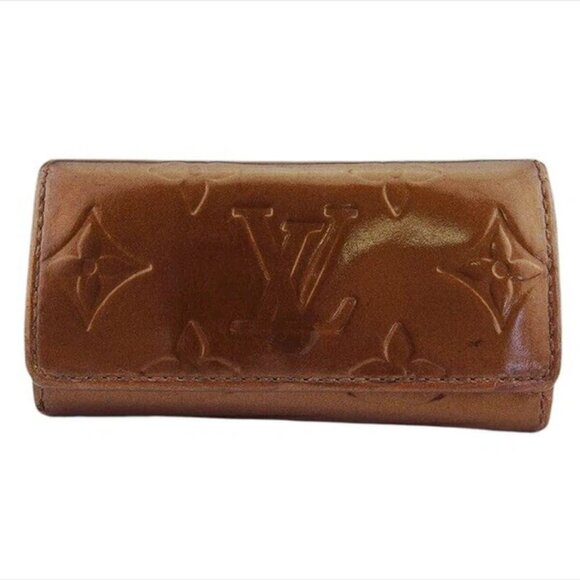 LOUIS VUITTON Key Case Verni Bronze () Patentorza-Authentic USED - Picture 1 of 9